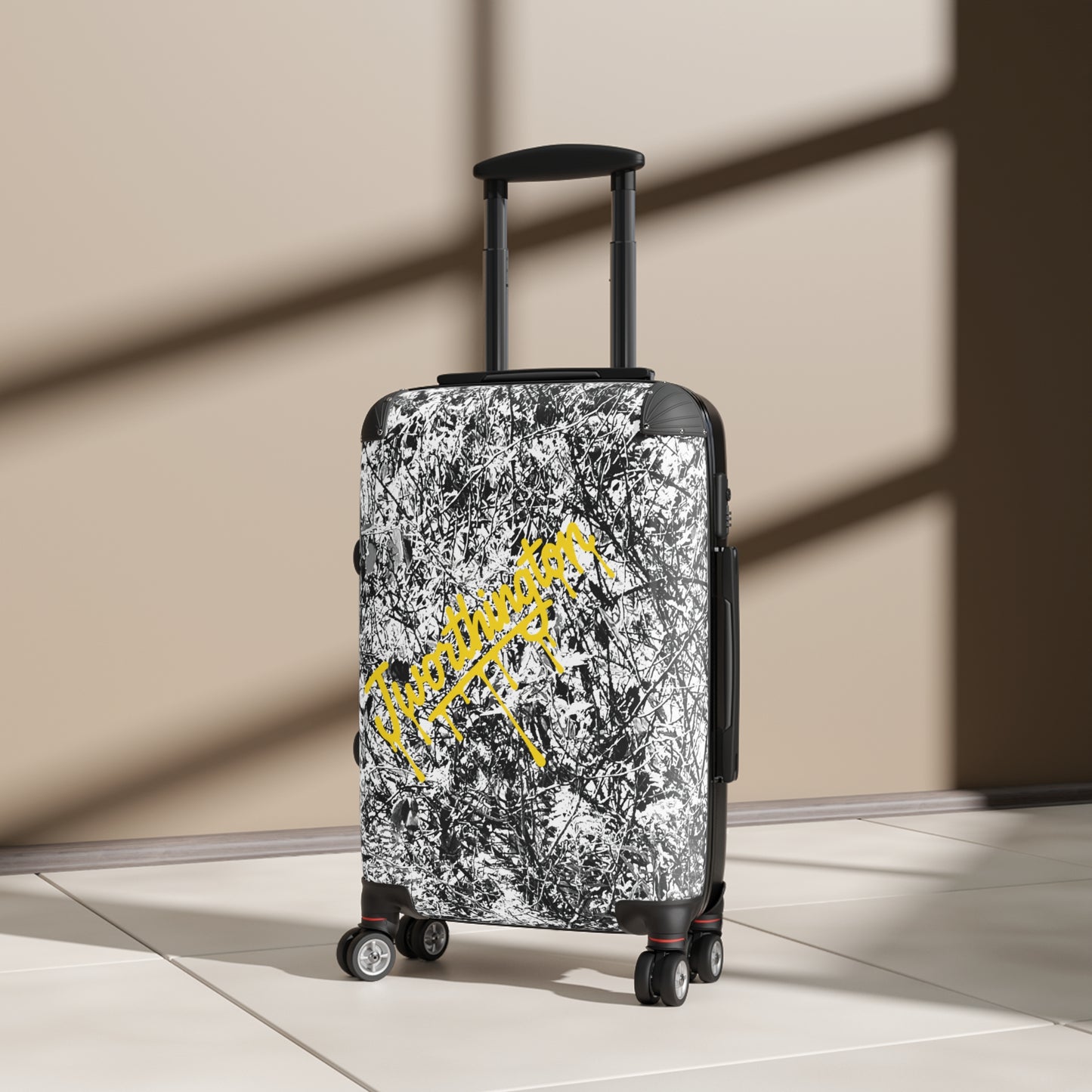 Statue Print Suitcase, Hard Shell Travelling Suitcase, Greek Statue Canvas Suitcase, Handmade Large Suitcase, Cabin Suitcase