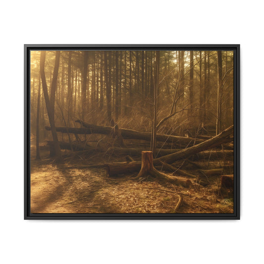 Framed Matte Canvas Art Print, Nature Wall Decor, Rustic Home Decor, Cozy Living Room Art, Gift for Nature Lovers, Forest Landscape
