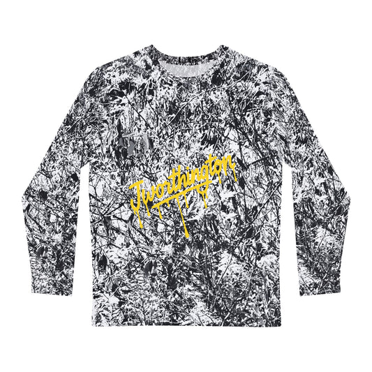 Men's Long Sleeve Shirt, Urban Camouflage Tee, Trendy Streetwear Top, Graphic Tee, Casual Layering Shirt