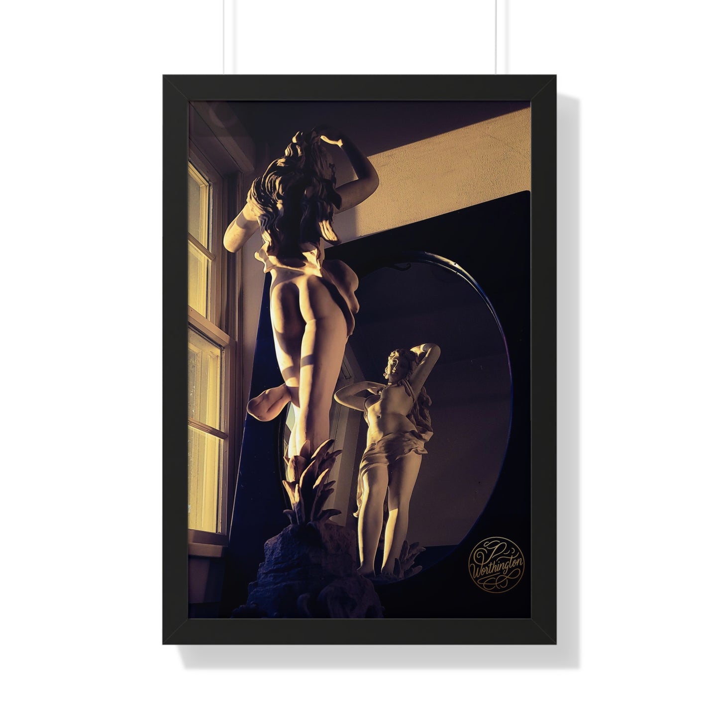 Framed Poster — Classical Sculpture in Mirror Art Print