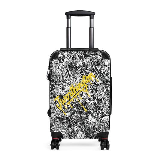 Statue Print Suitcase, Hard Shell Travelling Suitcase, Greek Statue Canvas Suitcase, Handmade Large Suitcase, Cabin Suitcase