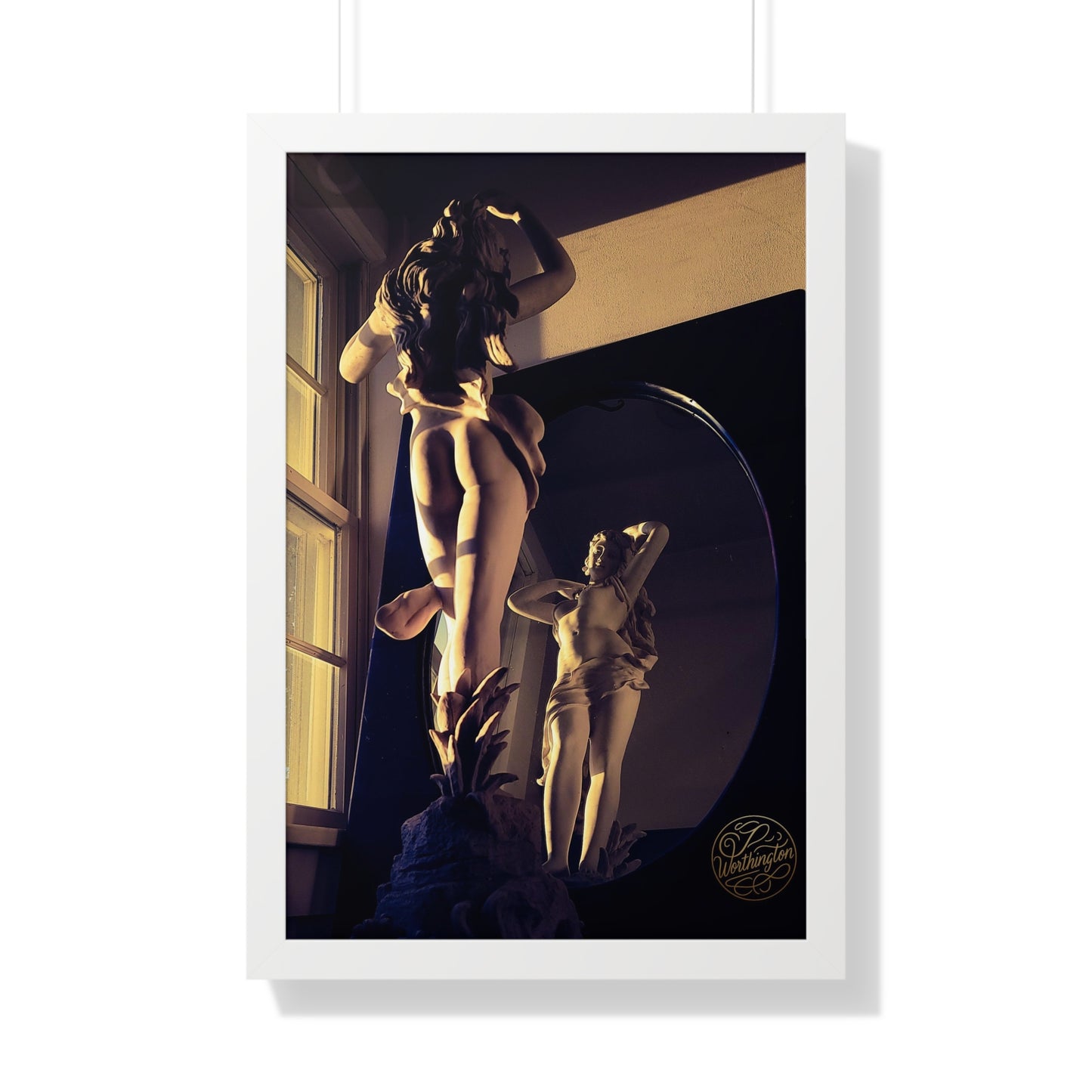 Framed Poster — Classical Sculpture in Mirror Art Print